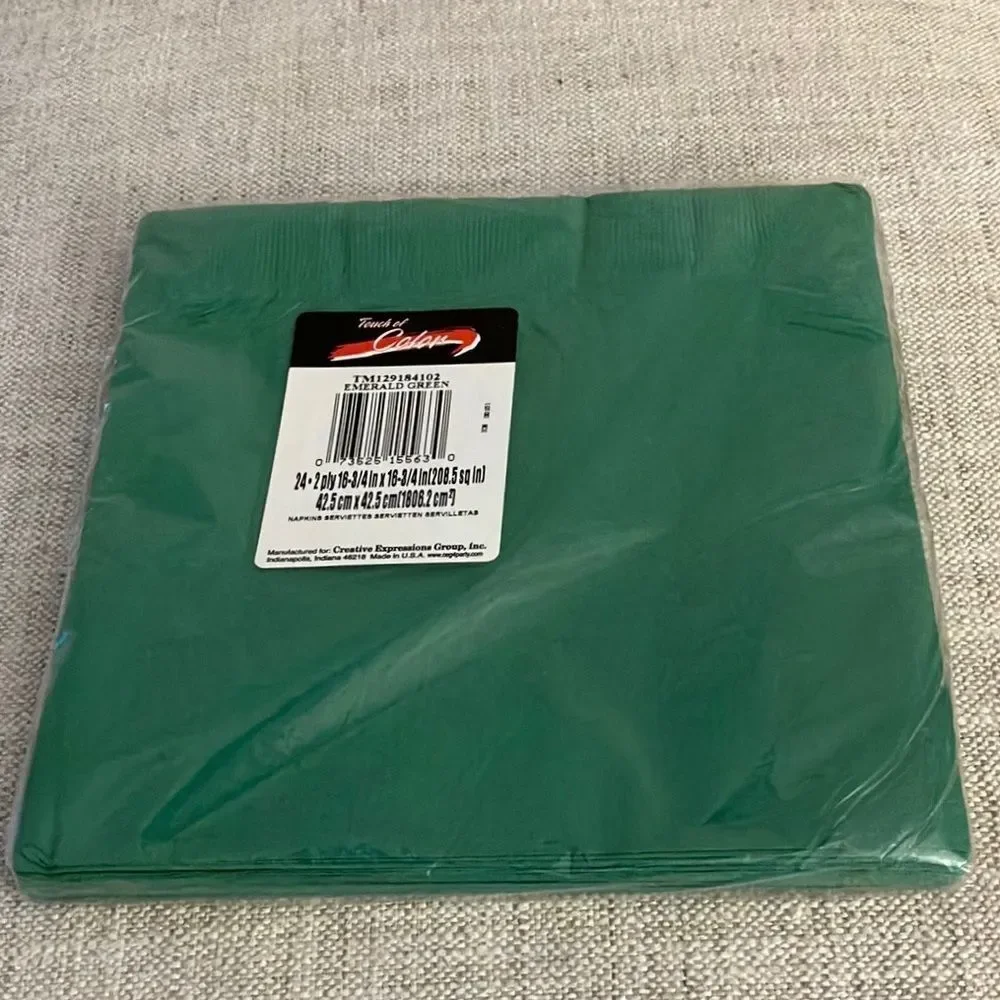 New Package of Green Paper Napkins